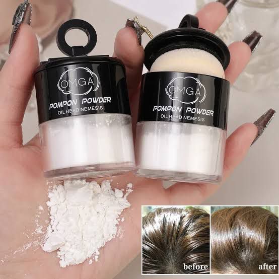 Omga Pompon Quick Oil Control Hair Powder