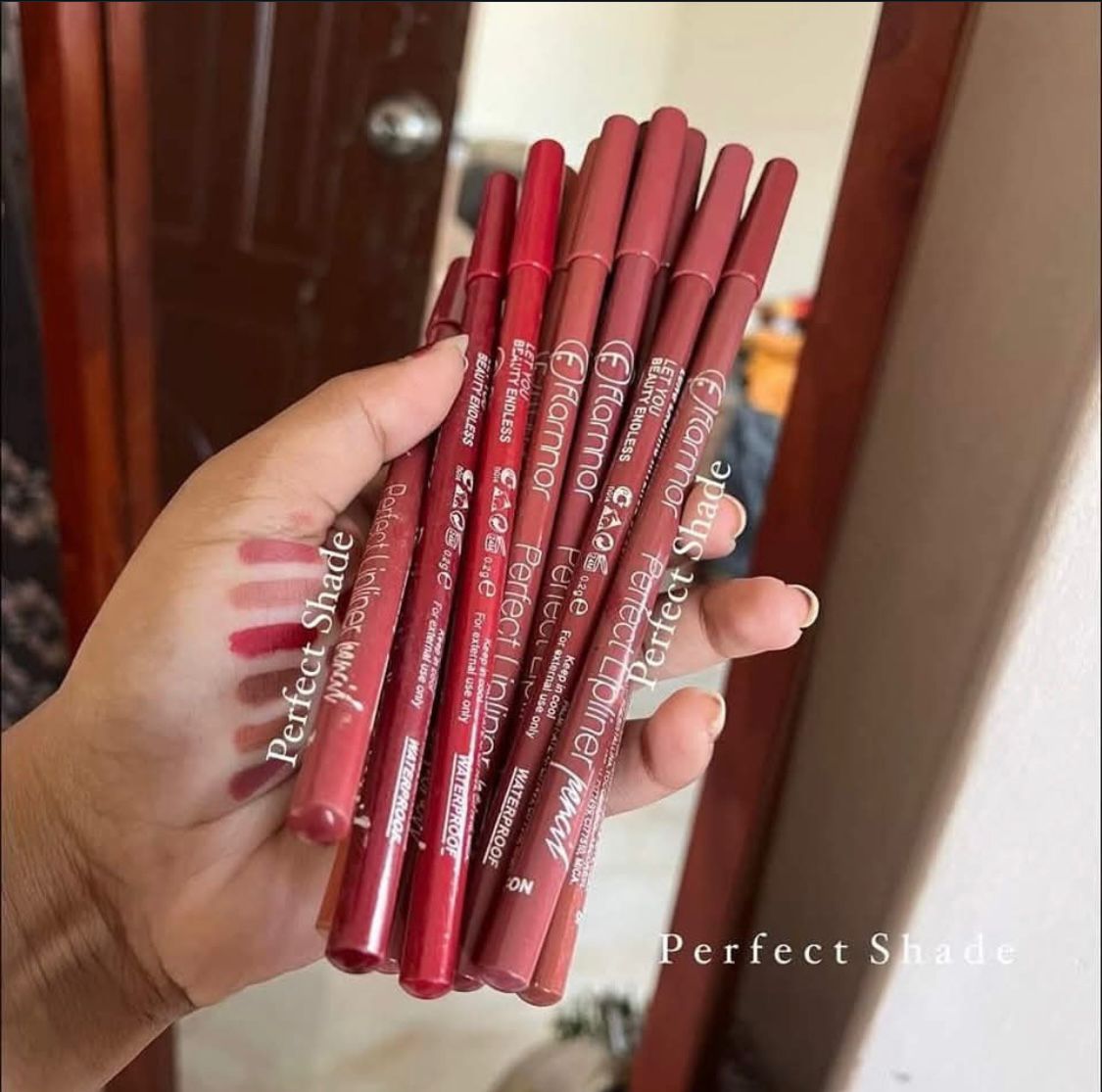 Flormar lip pencil in one pack 12 different shades