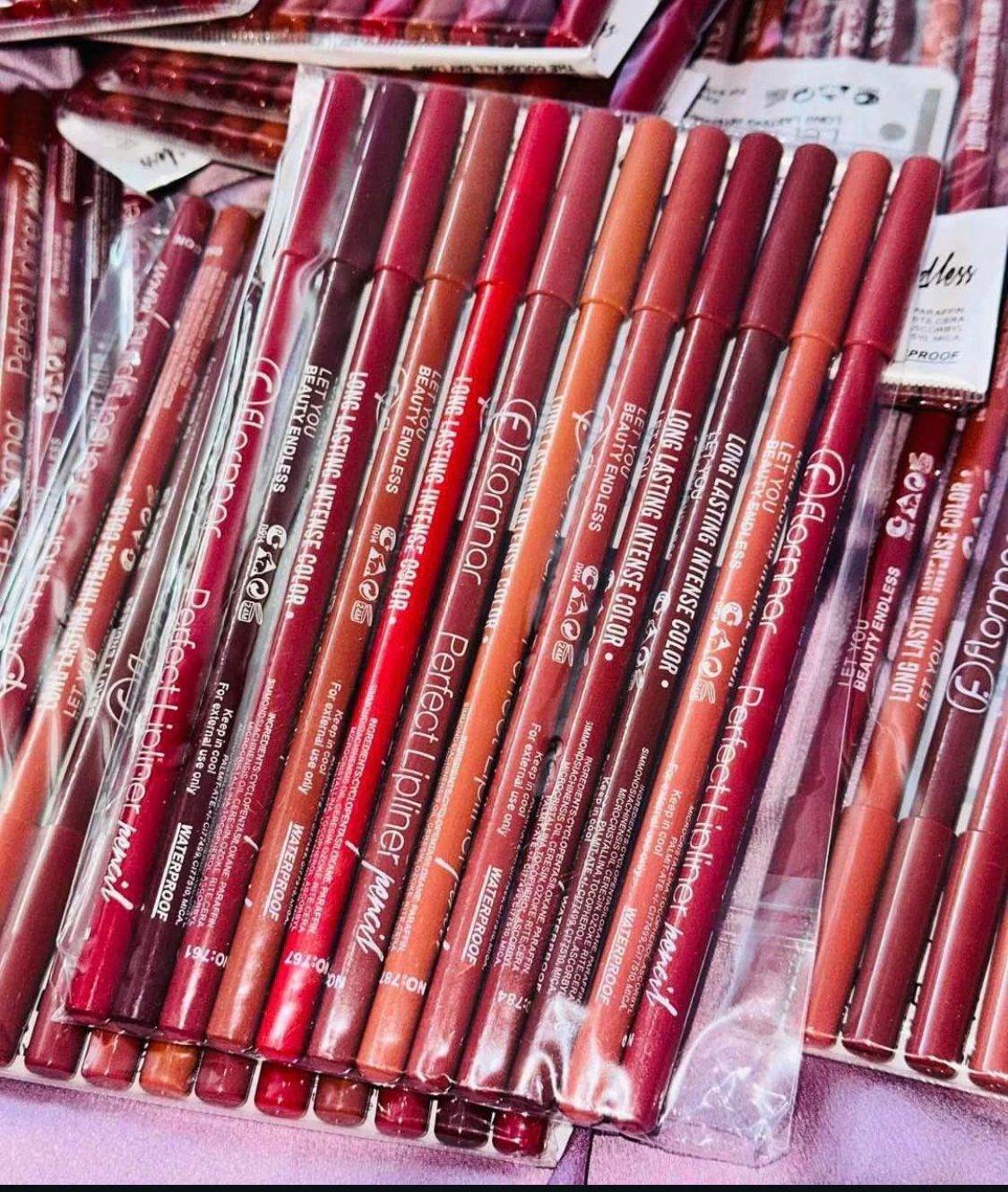 Flormar lip pencil in one pack 12 different shades